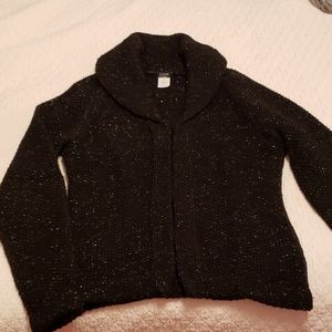 J.Crew handknit black wool sweater